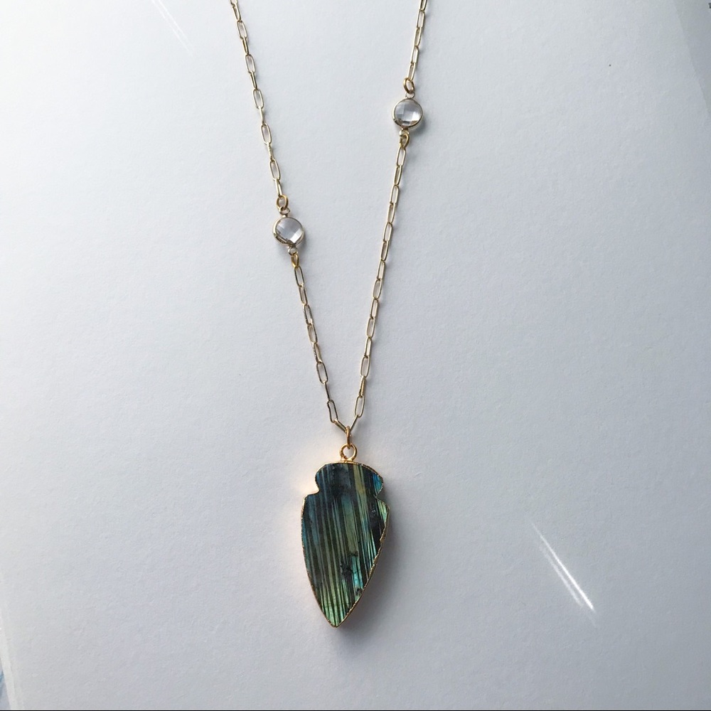 Labradorite Arrowhead Necklace